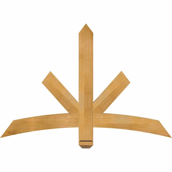 Ekena Millwork Alberta Rough Sawn Timber Gable Bracket, Western Red Cedar, 48"W x 32"H x 2"D x 4"F, 16/12 Pitch GBW048X32X0204ALB00RWR - main